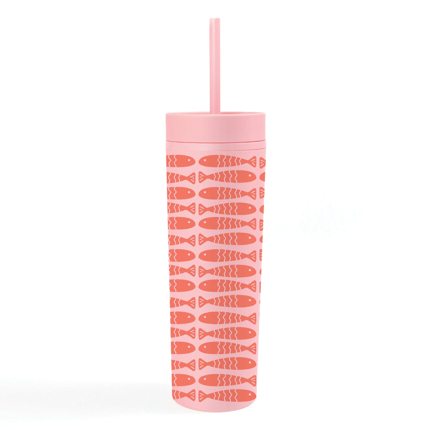 Coastal Fishy 16oz Acrylic Tumbler - Pink