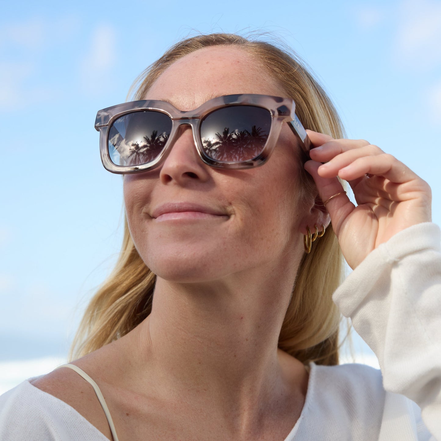 Makay Sunglasses- Cream Tortoise
