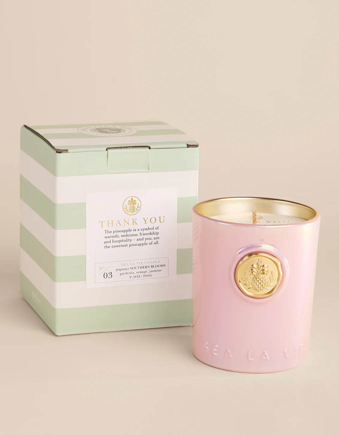 Sea La Vie Thank You Pineapple Candle No. 03