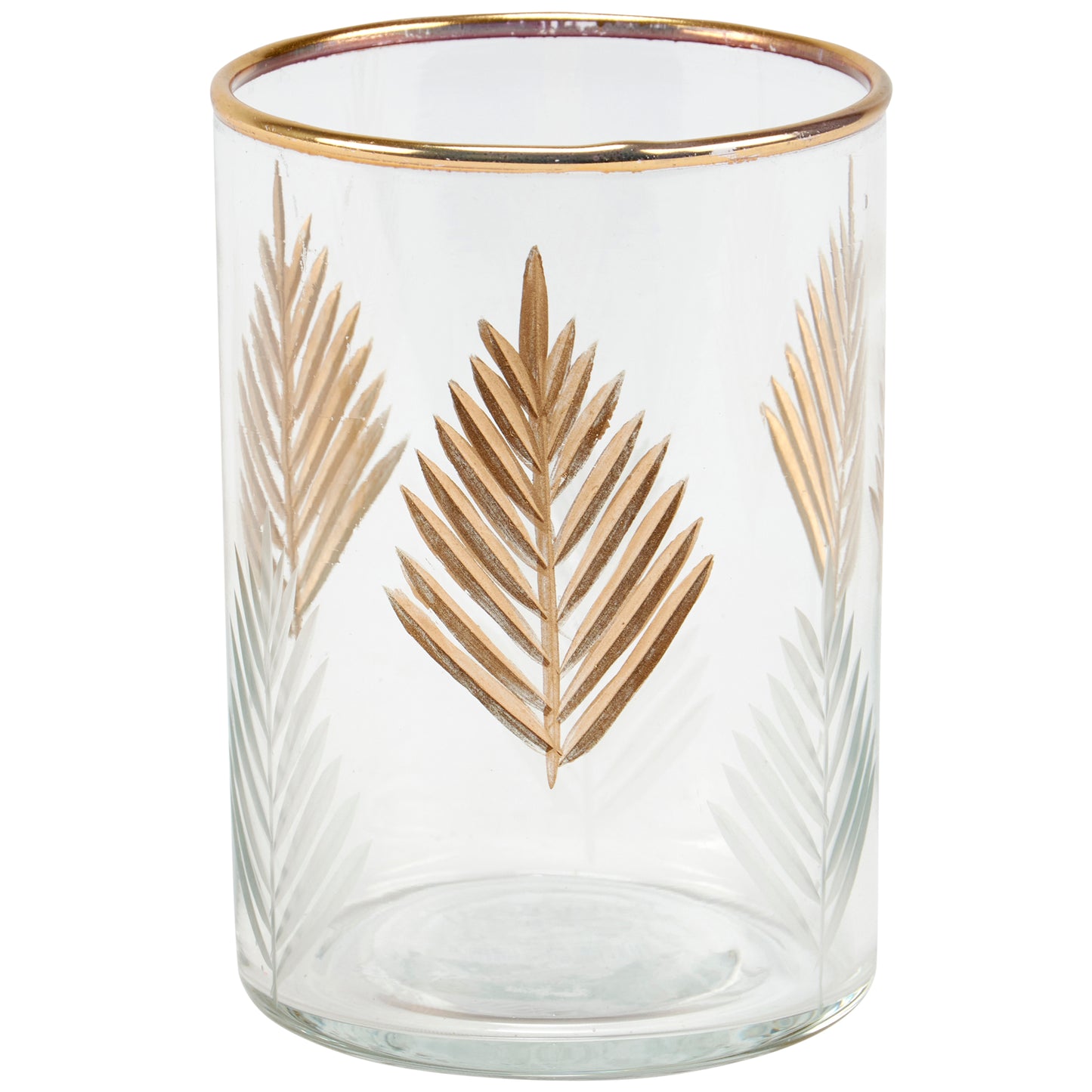 Small Gold Leaf Drinking Glasses (Set of 2)