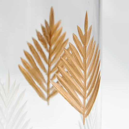 Small Gold Leaf Drinking Glasses (Set of 2)