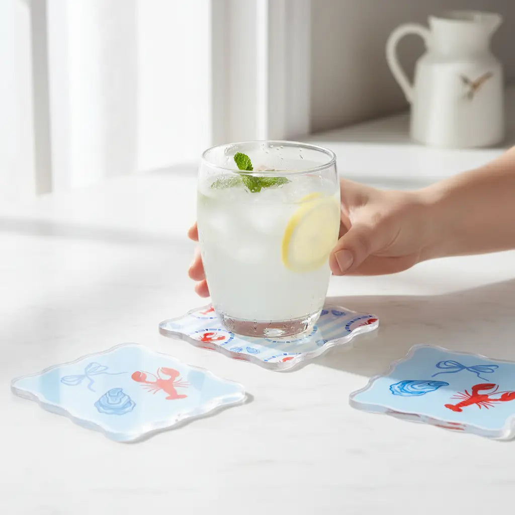 Table Talk Acrylic Coaster Set-Harbor House