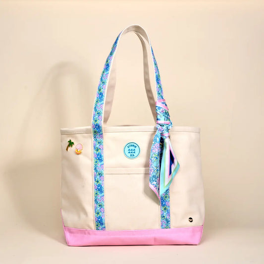 The Darling Canvas Tote Bag–Coastal Cove
