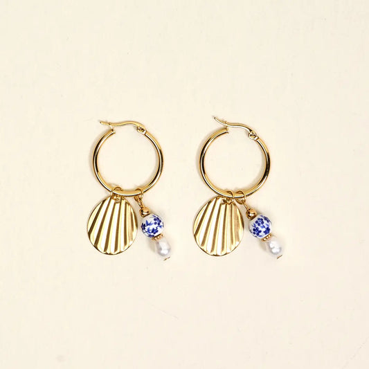 Signature Hoop Earrings–Shell Belle