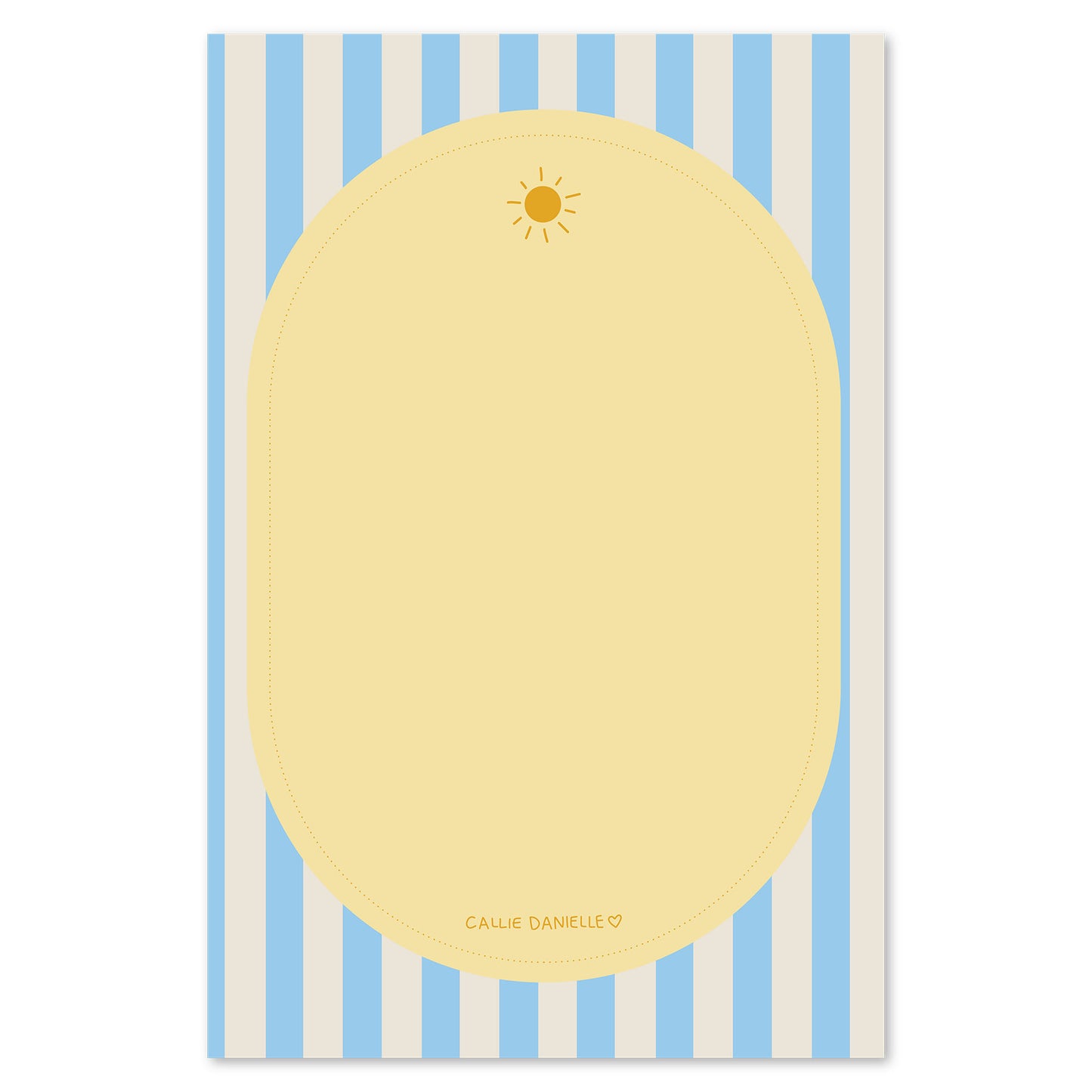 Sunny Striped Coastal-Inspired 4×6 Notepad
