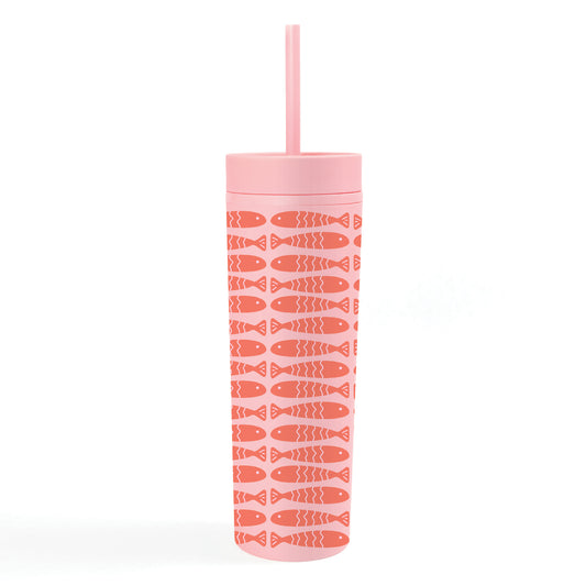 Coastal Fishy 16oz Acrylic Tumbler - Pink