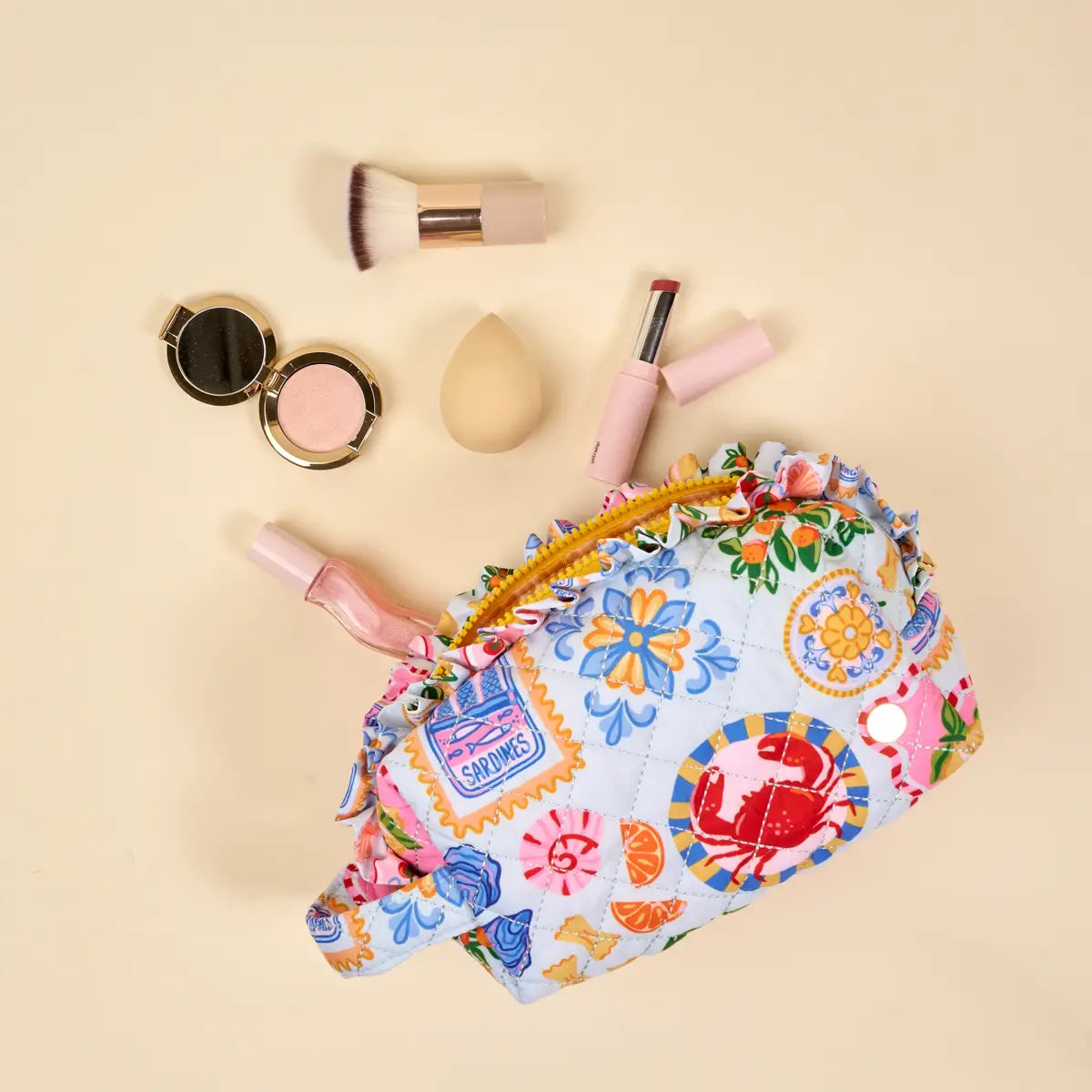 Essentials Quilted Cosmetic Pouch-Ciao Bella