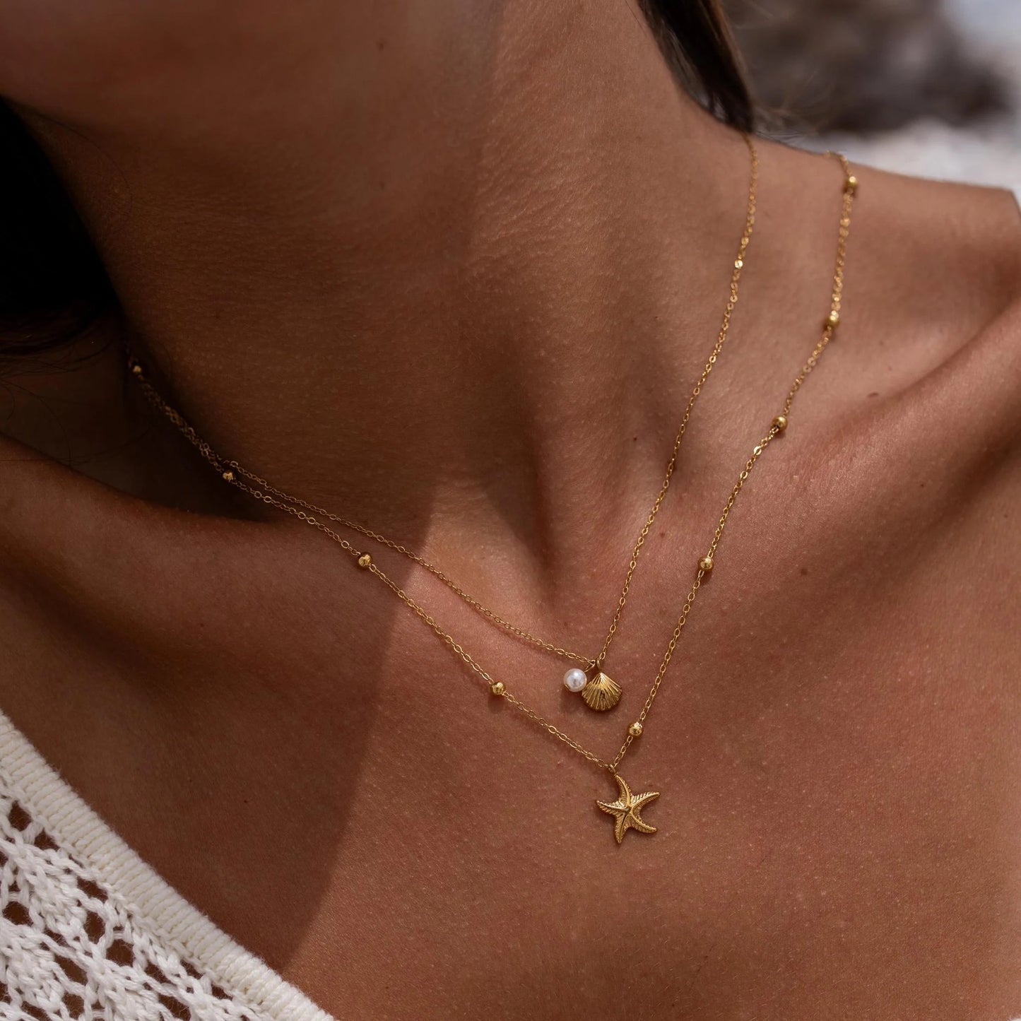 Siren Pearl Necklace- Gold