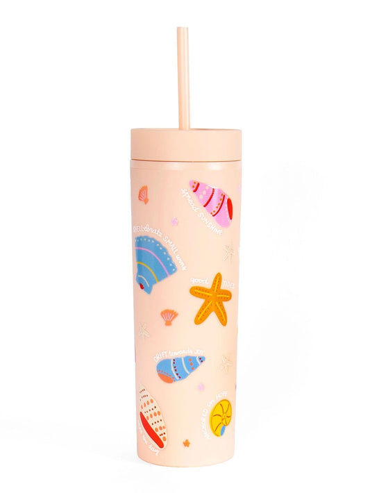 Seashell Affirmations Coastal 16oz Acrylic Tumbler