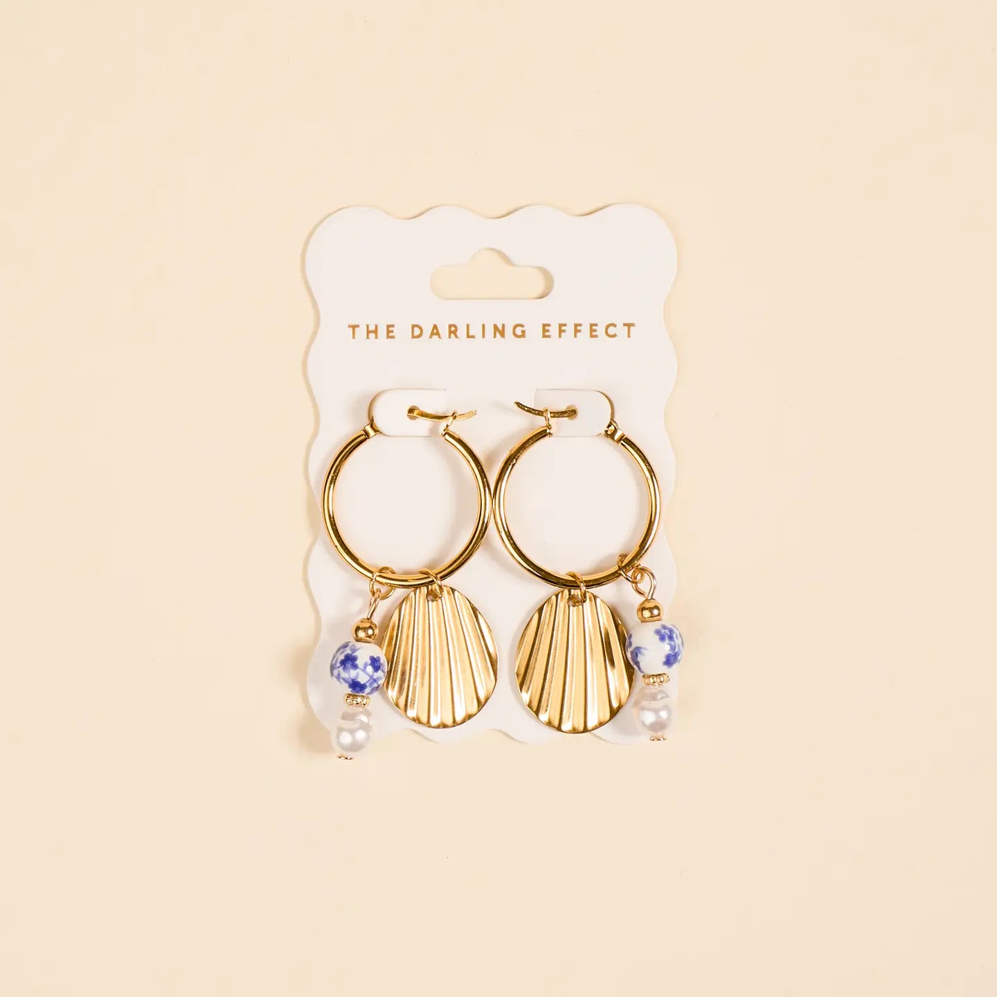 Signature Hoop Earrings–Shell Belle