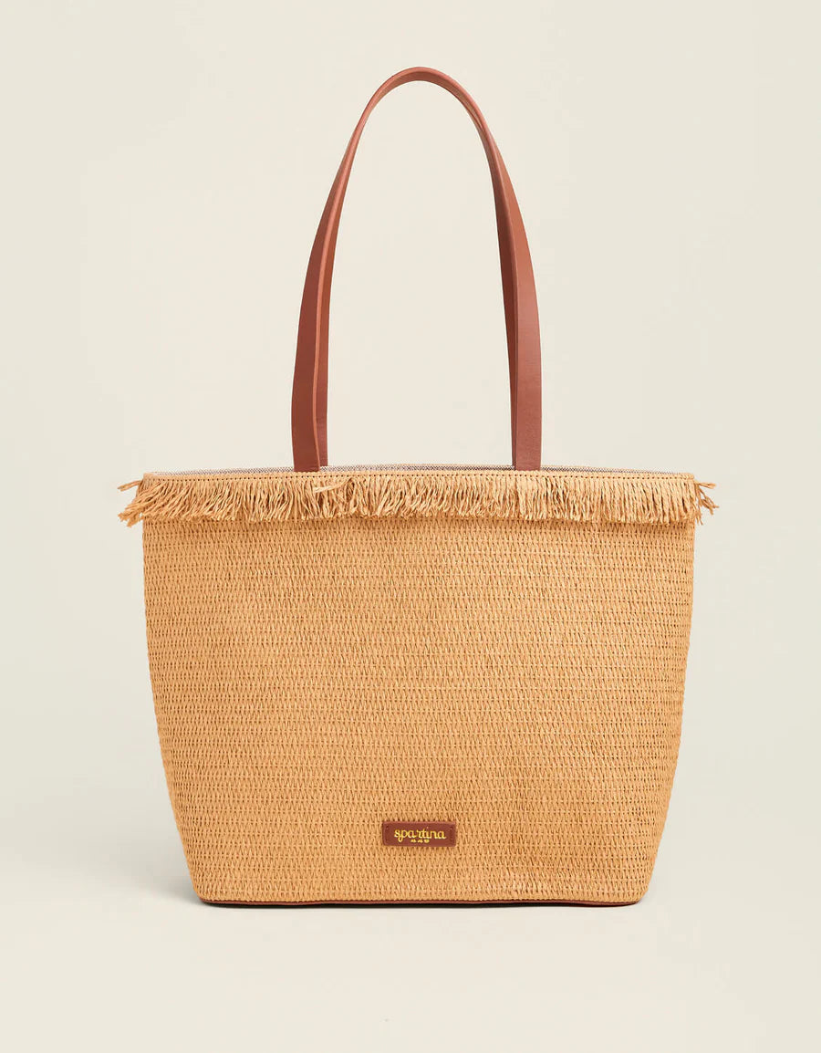 Straw Fringe Day Tote Flagler Resort Palm