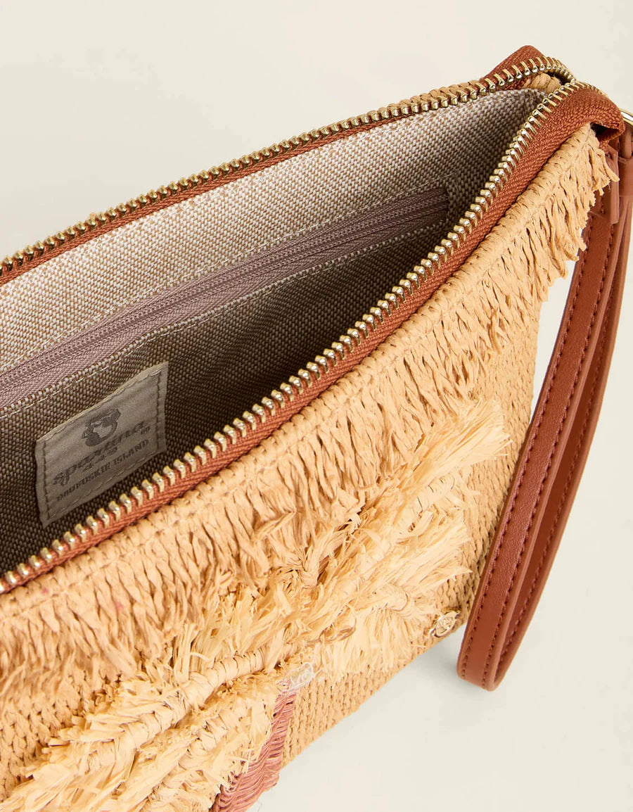 Straw Fringe Carina Wristlet Flagler Resort Palm