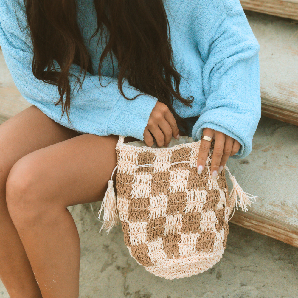 The Sundrift Tassel Bucket Bag