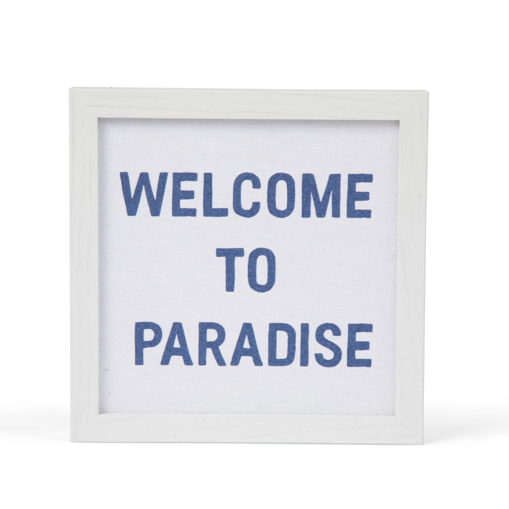 The Welcome To Paradise Framed Sign