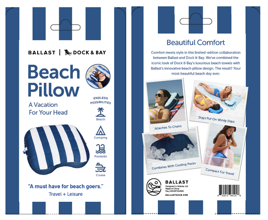 Beach Pillow - Blue Stripe