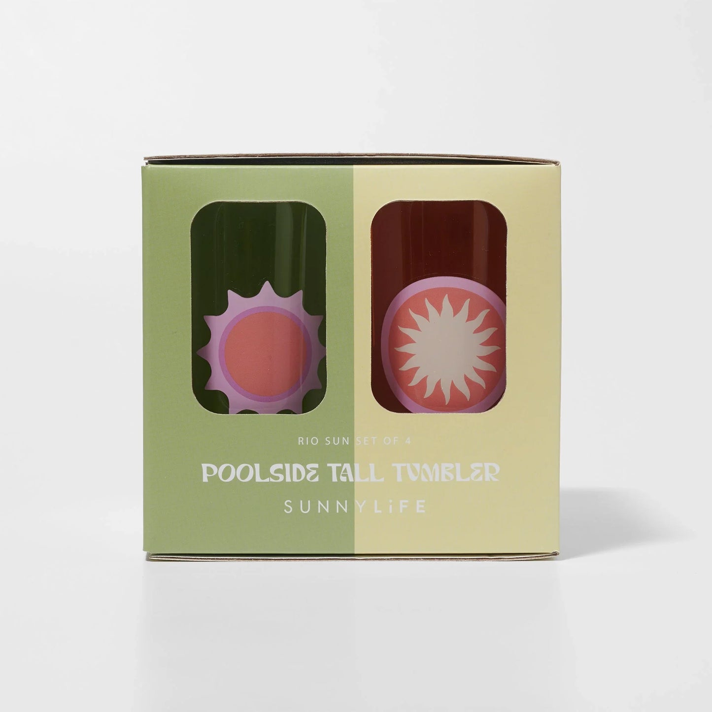 Poolside Tall Tumbler 4 Pack - Rio Sun Multi