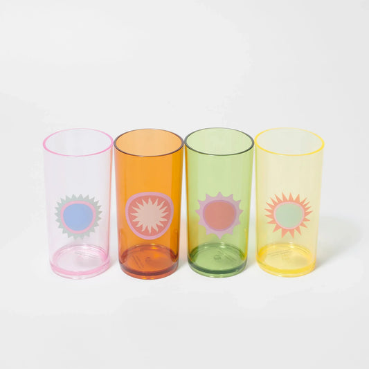 Poolside Tall Tumbler 4 Pack - Rio Sun Multi