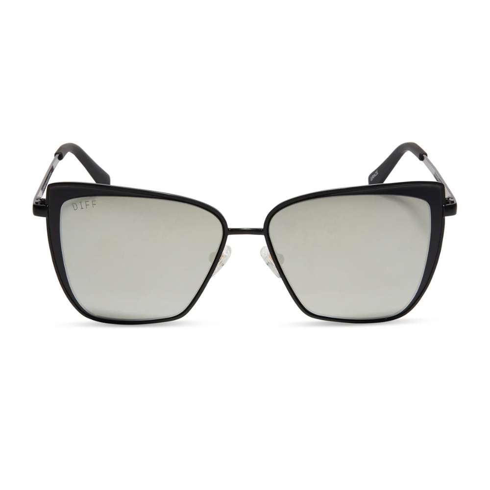 Grace Sunglasses - Matte Black Grey Mirror