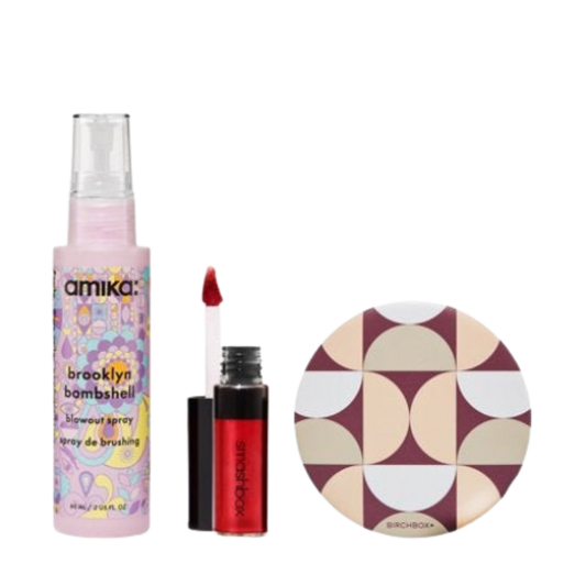 Bombshell Blowout (2oz) + Smashbox Crimson Chrome (deluxe sample) + Mirror