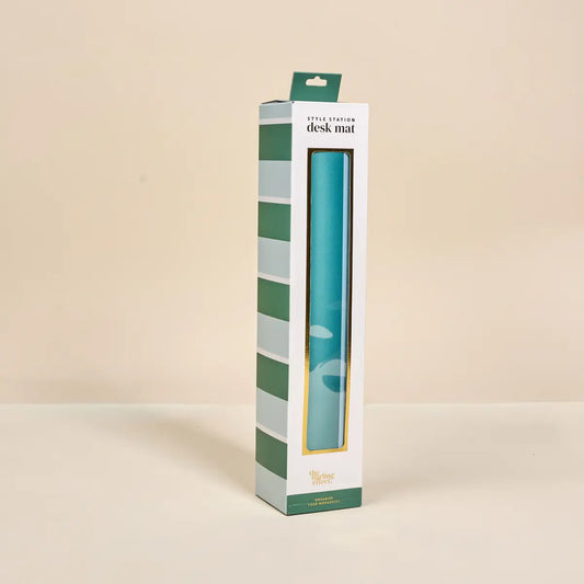 Style Station Desk Mat–Sicily Stripes Teal