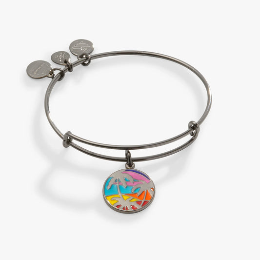 The Caribbean Palm Tree Charm Bangle Bracelet