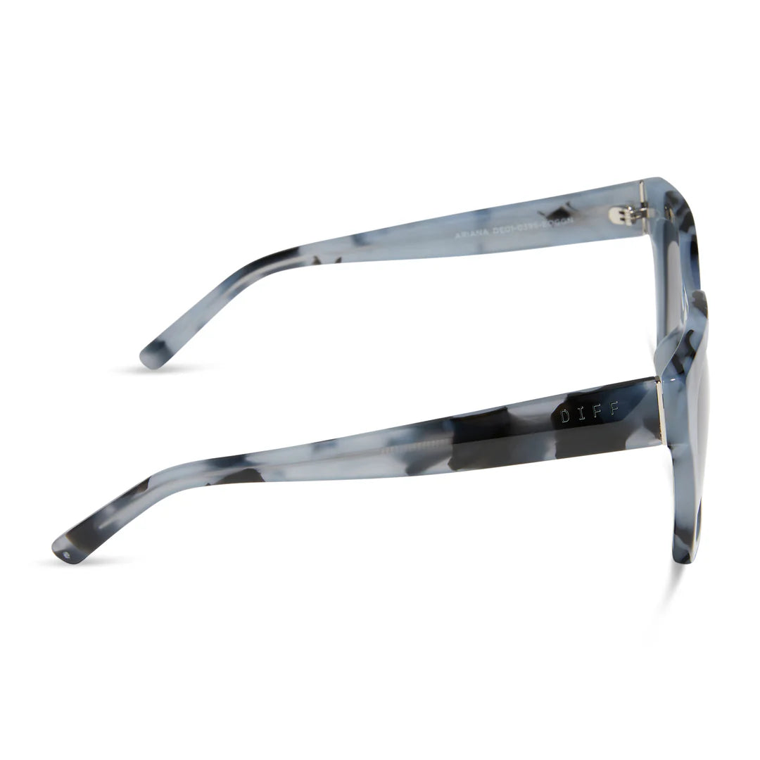 Ariana Sunglasses - Retro Blue Tortoise + Grey Gradient