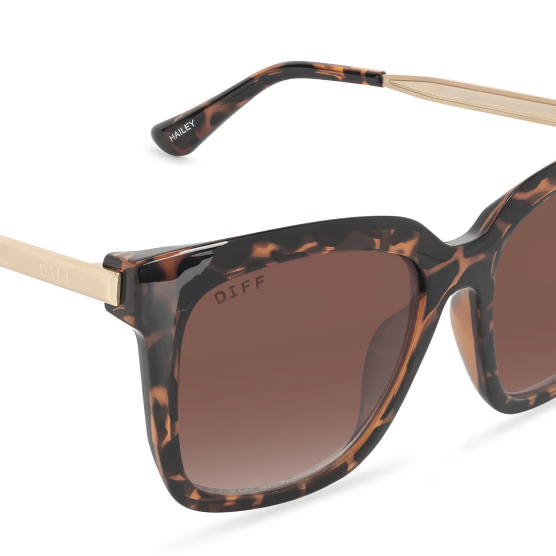 Hailey Sunglasses - Dark Tortoise Brown Gradient