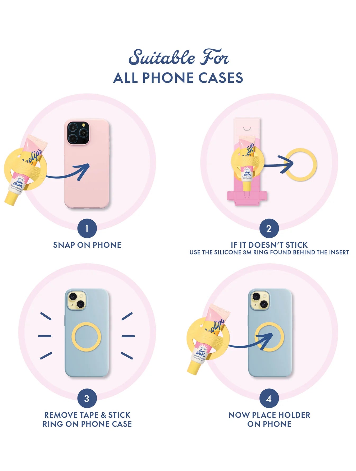 Sun Balm SPF 30 & Phone Lip Balm Holder