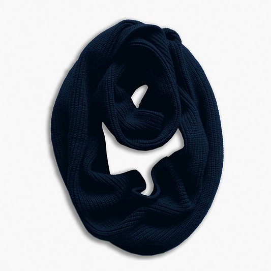 Organic Cotton Cozy Knit Infinity Scarf (Blue)